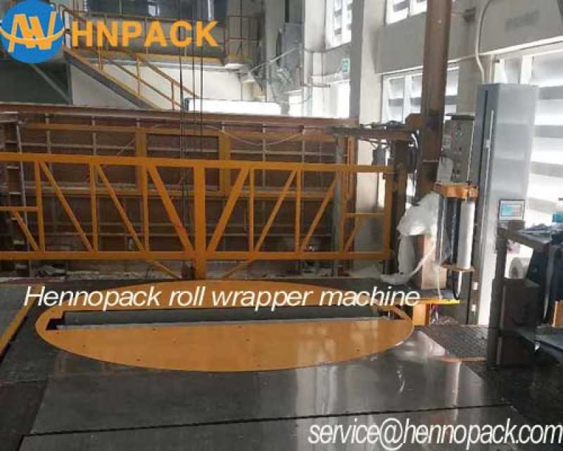 Hennopack MS203 Reel Wrapper for Blank Paper Roll Stretch Film Wrapper